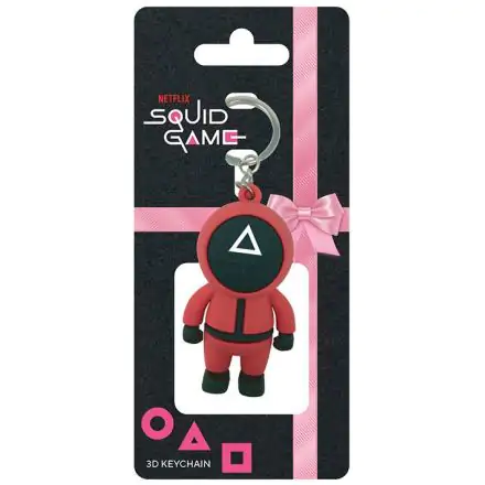 Squid Game 3D Rubber Keychain Triangle Guard 6 cm product photo