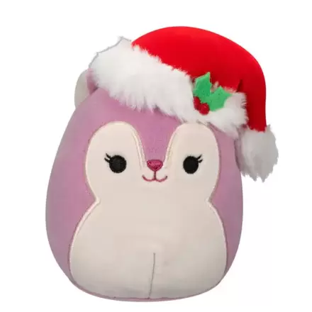 Squishmallows Plush Figure Allina the Plum Squirrel with Santa Hat 12 cm product photo