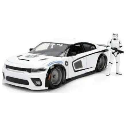 Star Wars Diecast Model 1:24 Stormtrooper Dodge Charger SRT Hellcat product photo