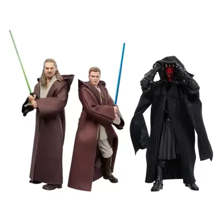 Star Wars Episode I Black Series Action Figure 3-Pack Qui-Gon Jinn, Darth Maul, Obi-Wan Kenobi 15 cm termékfotója