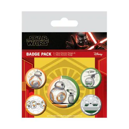 Star Wars Episode IX Pin-Back Buttons 5-Pack Droids product photo