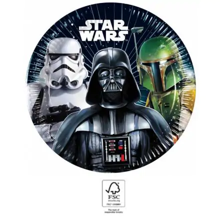 Star Wars Galaxy paper plates 8 pcs 20 cm FSC product photo
