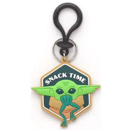 Star Wars Soft Touch PVC Bag Clip Grogu Snack Time  product photo