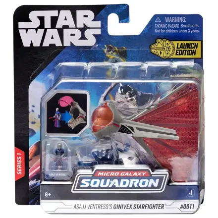 Star Wars Micro Galaxy Squadron Vehicle with Figure Ginivex-Class Starfighter 7,5 cm product photo