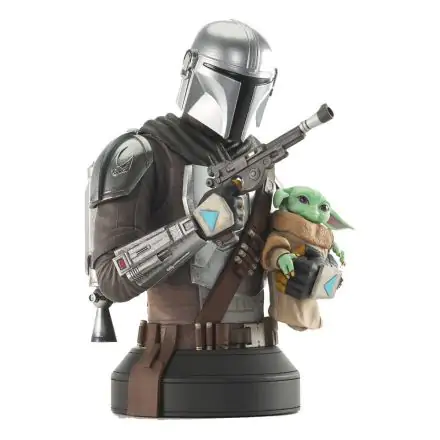 Star Wars: The Mandalorian Bust 1/6 The Mandalorian with Grogu 15 cm product photo