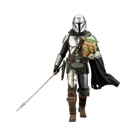 Star Wars The Mandalorian ARTFX Statue 1/10 Mandalorian & Grogu with Beskar Staff 18 cm product photo