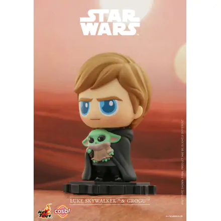 Star Wars: The Mandalorian Cosbi Mini Figure Luke Skywalker Grogu 8 cm product photo