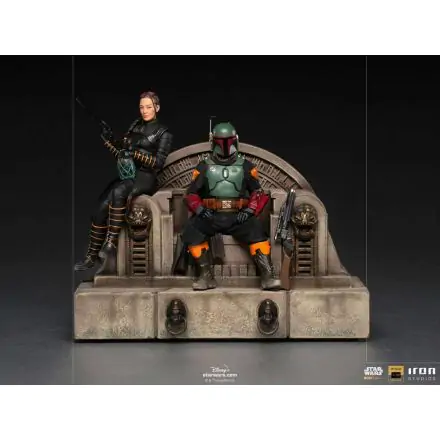 Star Wars The Mandalorian Deluxe Art Scale Statue 1/10 Boba Fett & Fennec on Throne 23 cm product photo