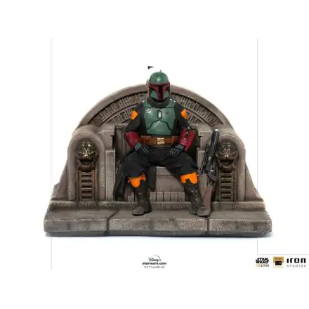Star Wars The Mandalorian Deluxe Art Scale Statue 1/10 Boba Fett on Throne 18 cm product photo