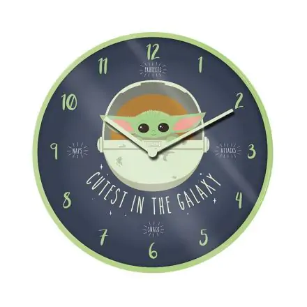 Star Wars The Mandalorian Wall Clock Cutest In The Galaxy termékfotója