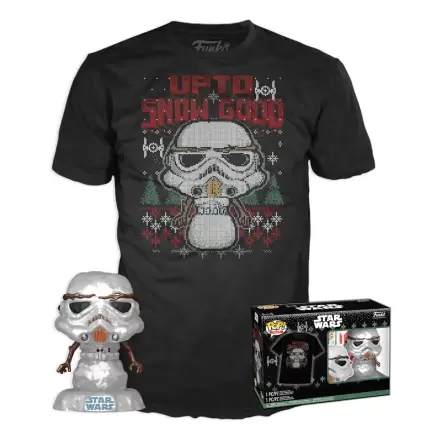 Star Wars The Mandalorian POP! & Tee Box Holiday Stormtrooper(MT) product photo