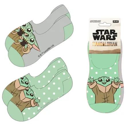 Star Wars The Mandalorian Grogu adult pack 2 socks product photo