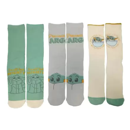 Star Wars The Mandalorian Socks 3-Pack Grogu S-M product photo