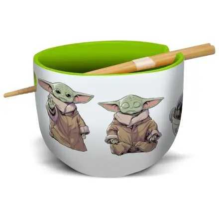 Star Wars: The Mandalorian Ramen Bowl with Chopsticks Grogu product photo