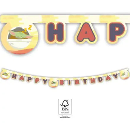 Star Wars The Mandalorian Happy Birthday Banner FSC 2 m product photo