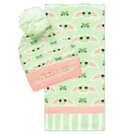 Star Wars: The Mandalorian Beanie & Scarf Set Mint Grogu product photo