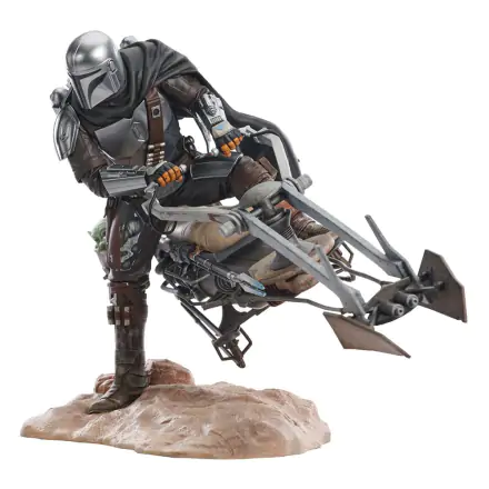 Star Wars: The Mandalorian Premier Collection 1/7 Din Djarin on Speeder Bike 23 cm product photo