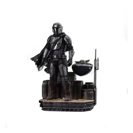 Star Wars The Mandalorian Scale Statue 1/10 Din Djarin and Din Grogu 21 cm termékfotója