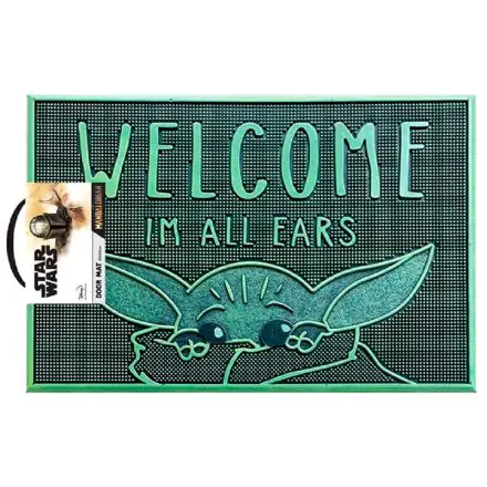 Star Wars The Mandalorian Yoda The Child Welcome Im All Ears doormat product photo