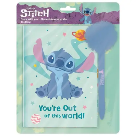 Stitch Gift Set Diary with lock + Pompom Pen product photo