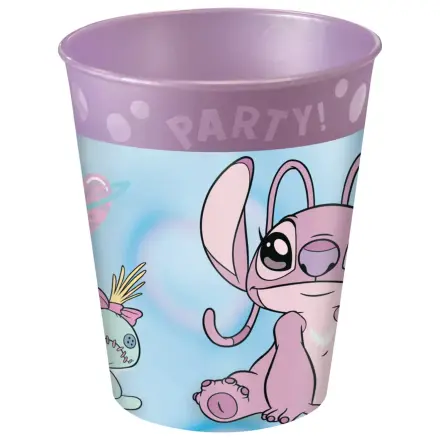 Stitch and Angel Cute micro premium plastic cup set 4 pcs 250 ml product photo