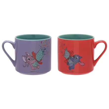Stitch & Angel Merry Everything Set of 2 Colored Mugs product photo