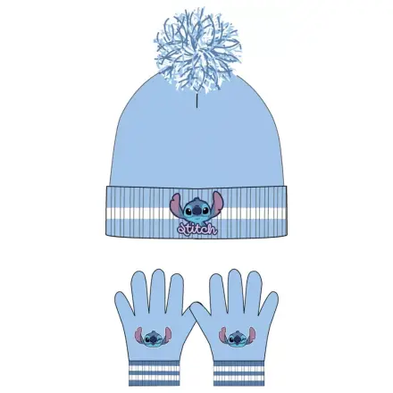 Stitch Blue Kids' Hat + Gloves Set product photo
