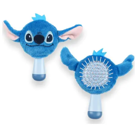 Stitch Blue mini plush hairbrush, comb 13 cm product photo