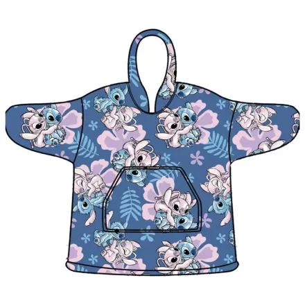 Stitch Hibiscus Slip-On Plush Fleece Blanket, Poncho 3-6 Years product photo