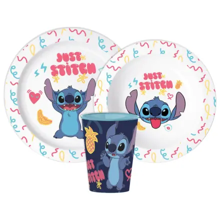 Stitch Just Dinnerware Set, Micro Plastic Set with Glass product photo