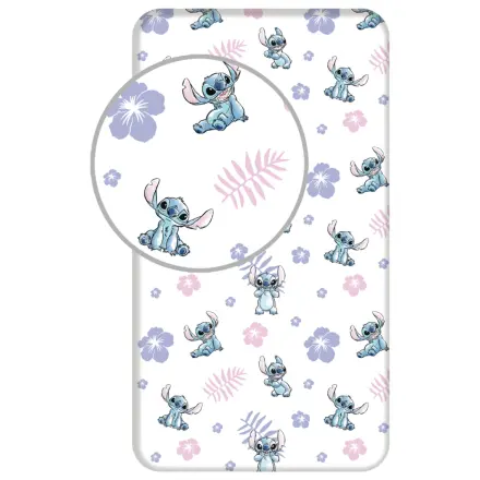 Stitch White fitted sheet 90x200 cm product photo