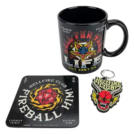 Stranger Things Mug, Coaster and Keychain Set Hellfire termékfotója