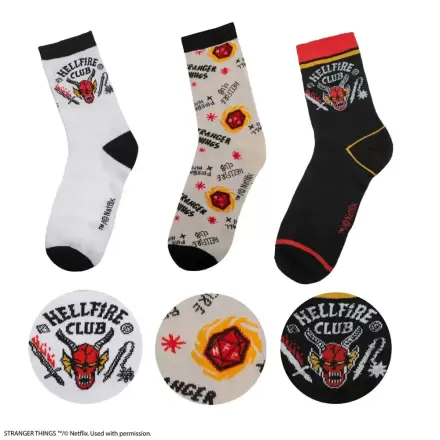 Stranger Things: Hellfire Club Set of 3 Socks product photo