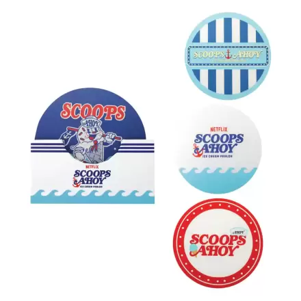 Stranger Things Scoops Ahoy Coaster 4-Pack  product photo