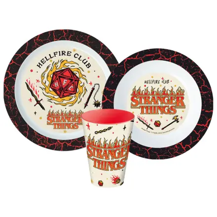 Stranger Things Upside Down Dinnerware Set, Micro Plastic Set with Glass 260 ml product photo