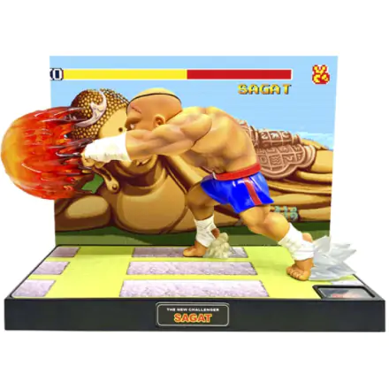 Street Fighter PVC Statue with Sound & Light Up Sagat 17 cm product photo