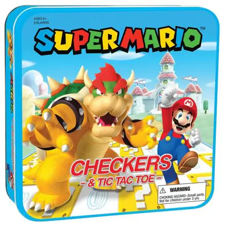 Super Mario Boardgame Checkers & Tic-Tac-Toe Mario vs. Bowser Collector's Game product photo