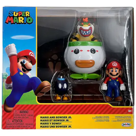 Super Mario Bros Mario and Bowser Jr. blister figures 6cm product photo
