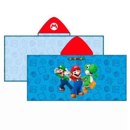Super Mario Bros microfibre poncho towel product photo