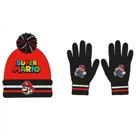 Super Mario Bros hat and gloves set product photo