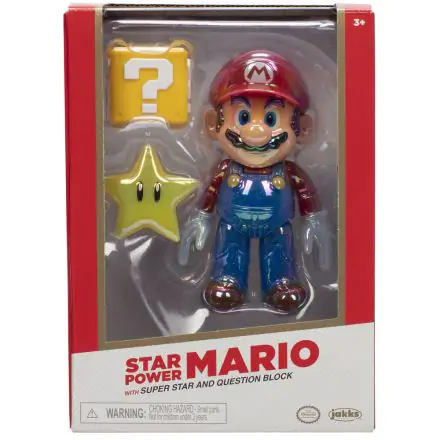 Super Mario Bros Star Power Mario Gold figure 10cm product photo