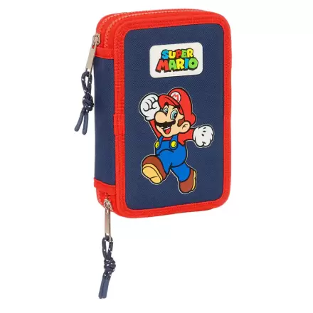 Super Mario Bros World double pencil case 28pcs product photo