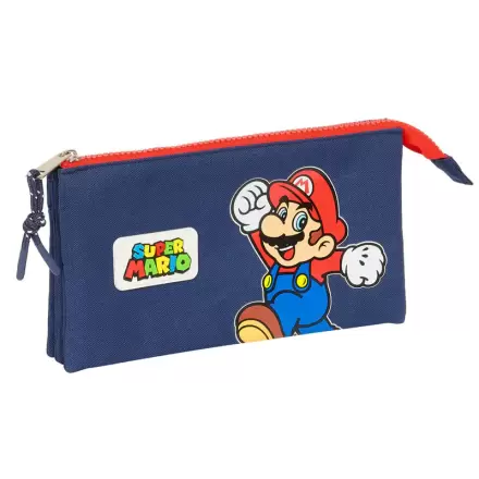Super Mario Bros World Super triple pencil case product photo