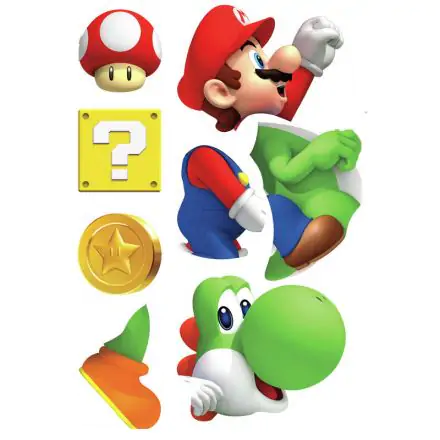Super Mario Bros Yoshi and Mario decorative vinyl product photo