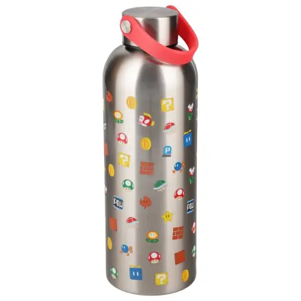 Super Mario Metal Water Bottle with Carry Loop product photo