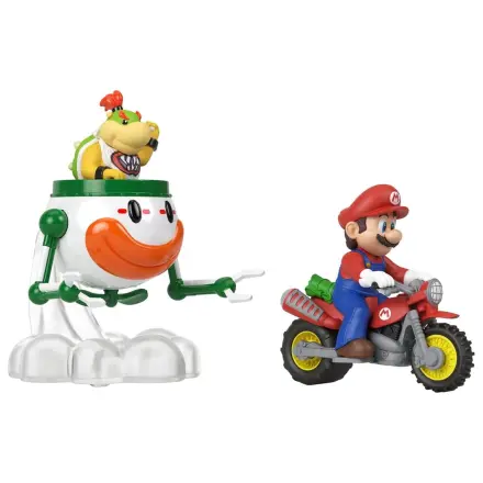 Super Mario Hot Wheels Die-Cast Vehicles 2-Pack 1/64 Mario & Bowser Jr. product photo