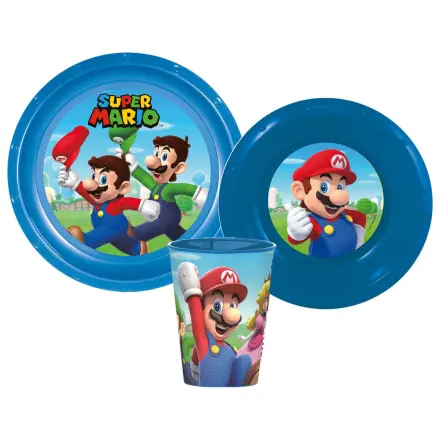 Super Mario Mushroom Kingdom Dinnerware Set, Plastic Set product photo