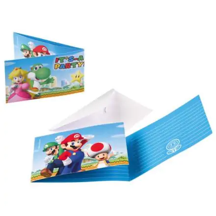 Super Mario Party invitation 8 pcs product photo