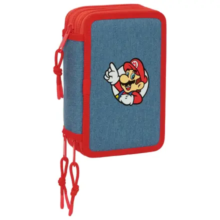 Super Mario triple pencil case 37pcs product photo