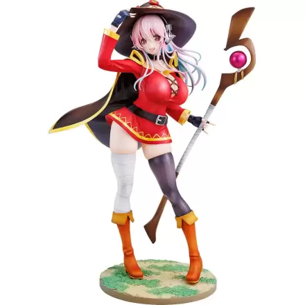 Super Sonico x Konosuba PVC Statue 1/7 Super Sonico Megumin collaboration Ver. 25 cm product photo